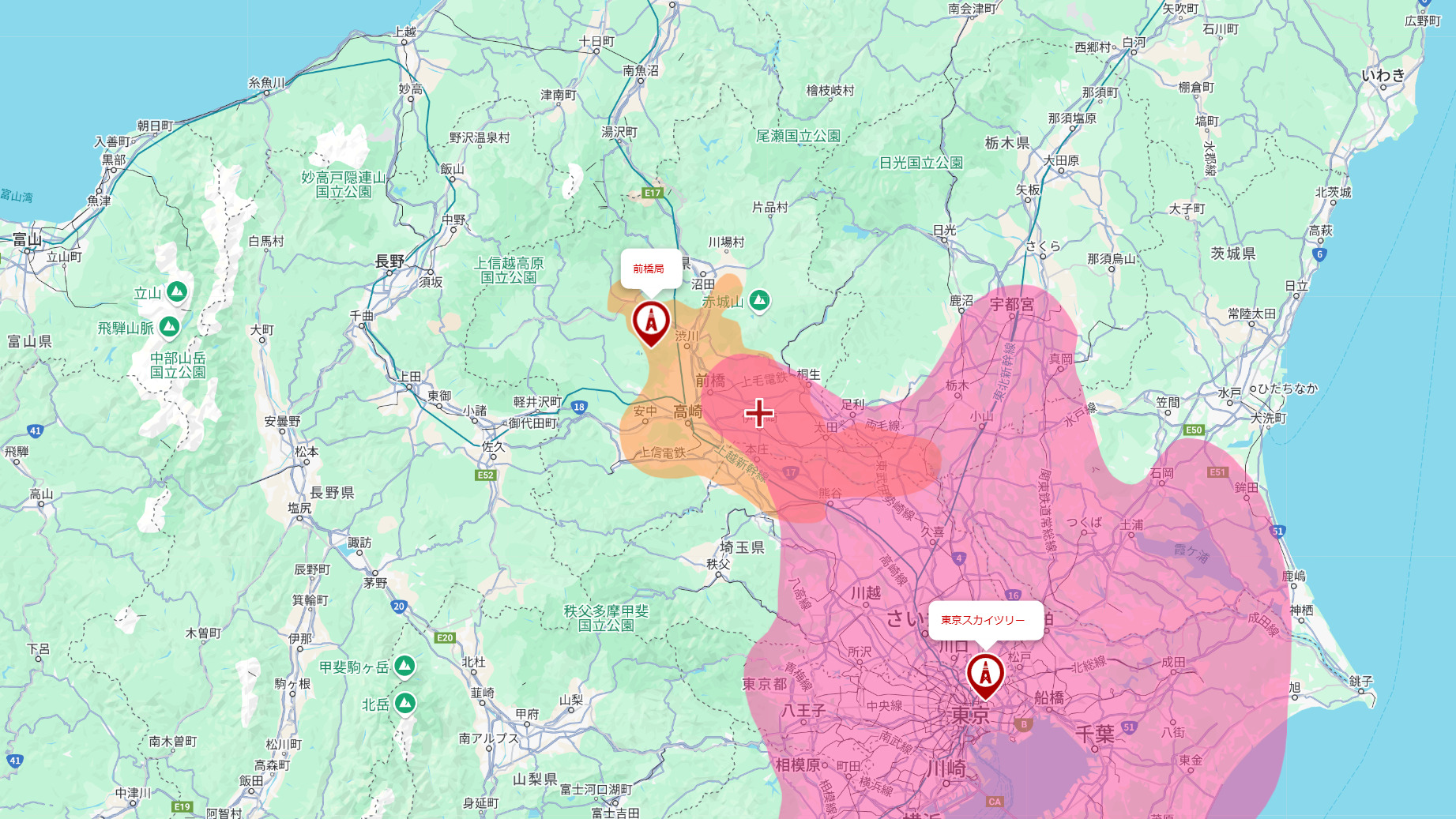 伊勢崎市の電波事情
